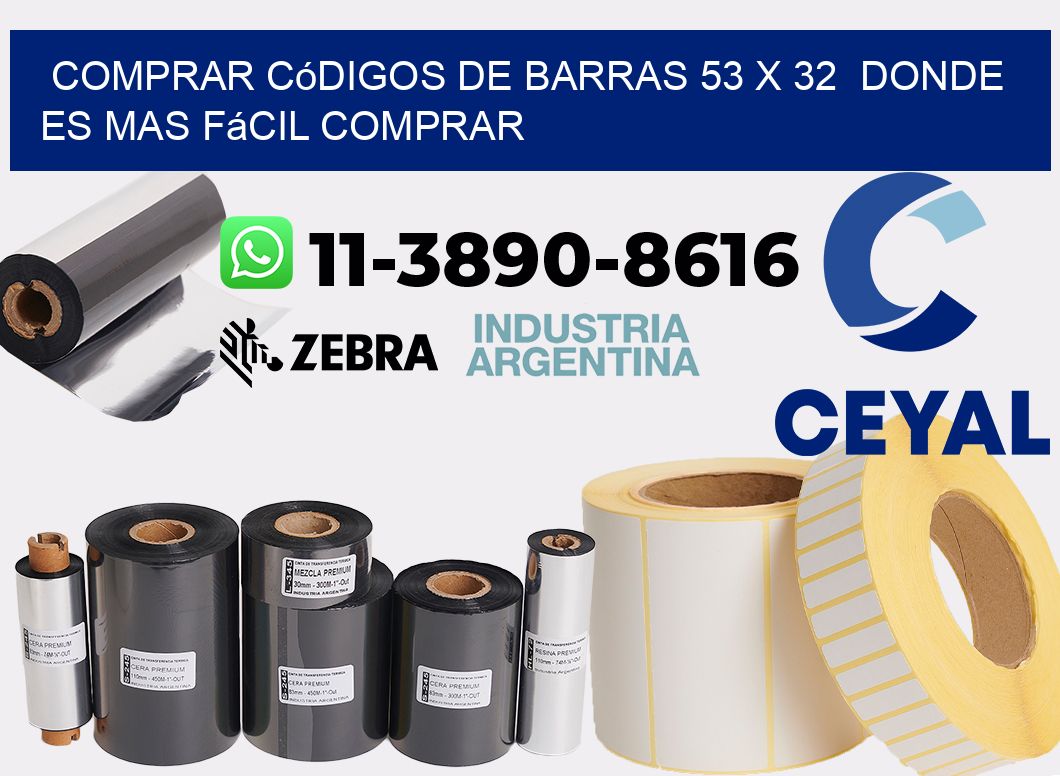 Comprar códigos de barras 53 x 32  Donde es mas fácil comprar