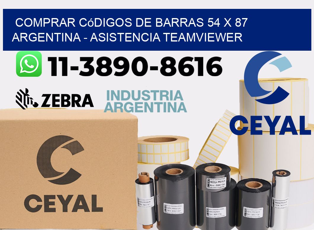 Comprar códigos de barras 54 x 87 argentina - asistencia teamviewer