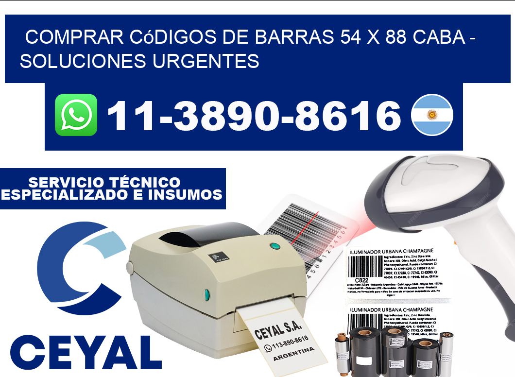 Comprar códigos de barras 54 x 88 CABA - soluciones urgentes
