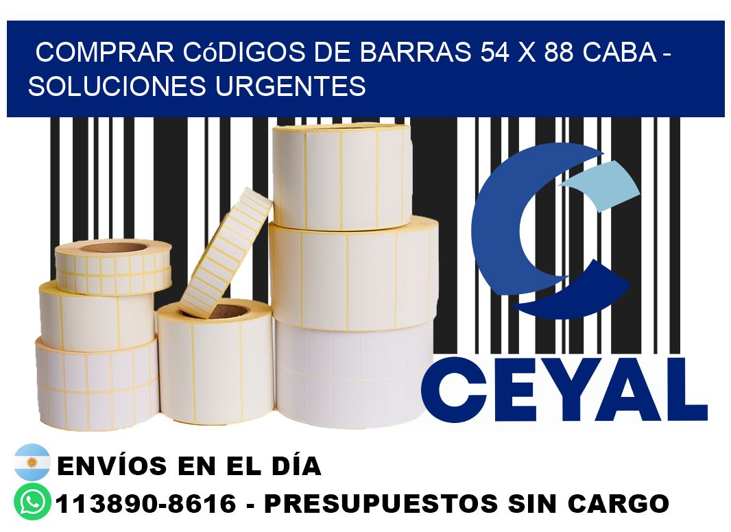 Comprar códigos de barras 54 x 88 CABA - soluciones urgentes