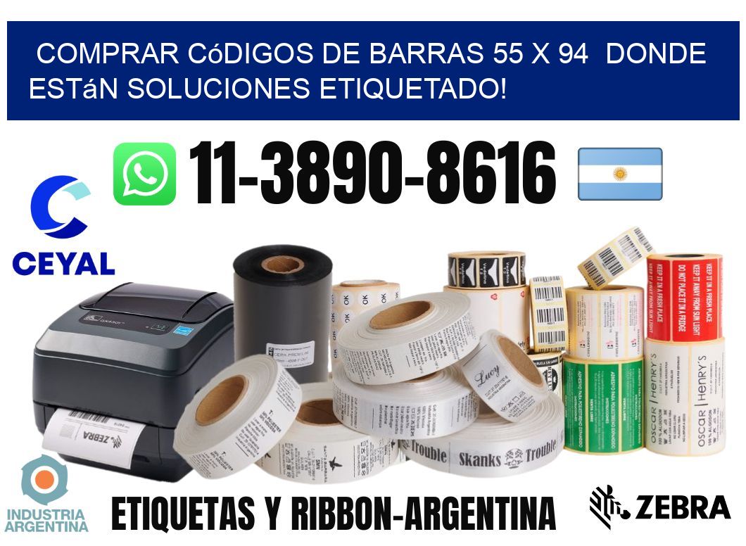 Comprar códigos de barras 55 x 94  donde están soluciones etiquetado!