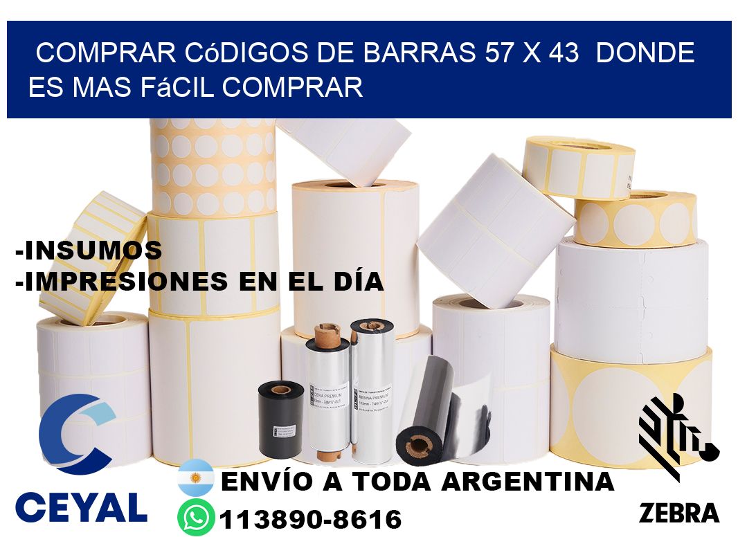 Comprar códigos de barras 57 x 43  Donde es mas fácil comprar