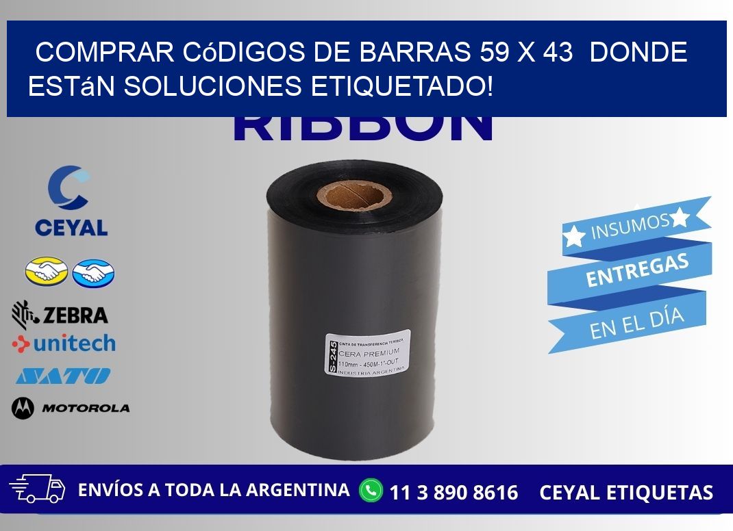 Comprar códigos de barras 59 x 43  donde están soluciones etiquetado!