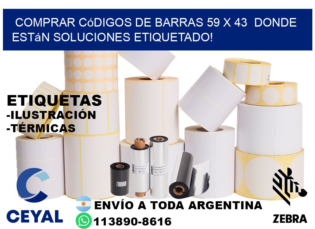 Comprar códigos de barras 59 x 43  donde están soluciones etiquetado!