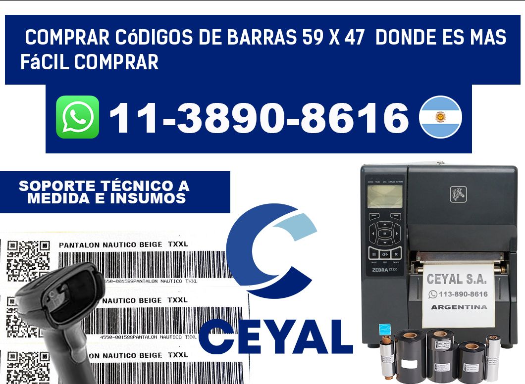 Comprar códigos de barras 59 x 47  Donde es mas fácil comprar