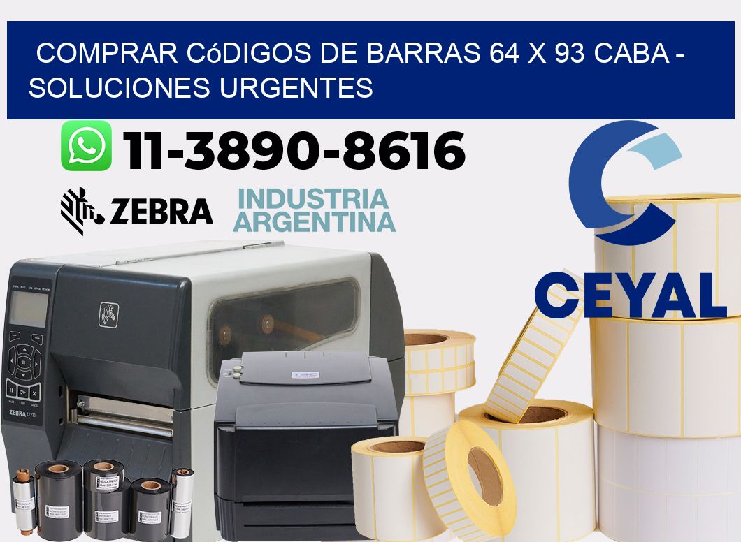 Comprar códigos de barras 64 x 93 CABA - soluciones urgentes