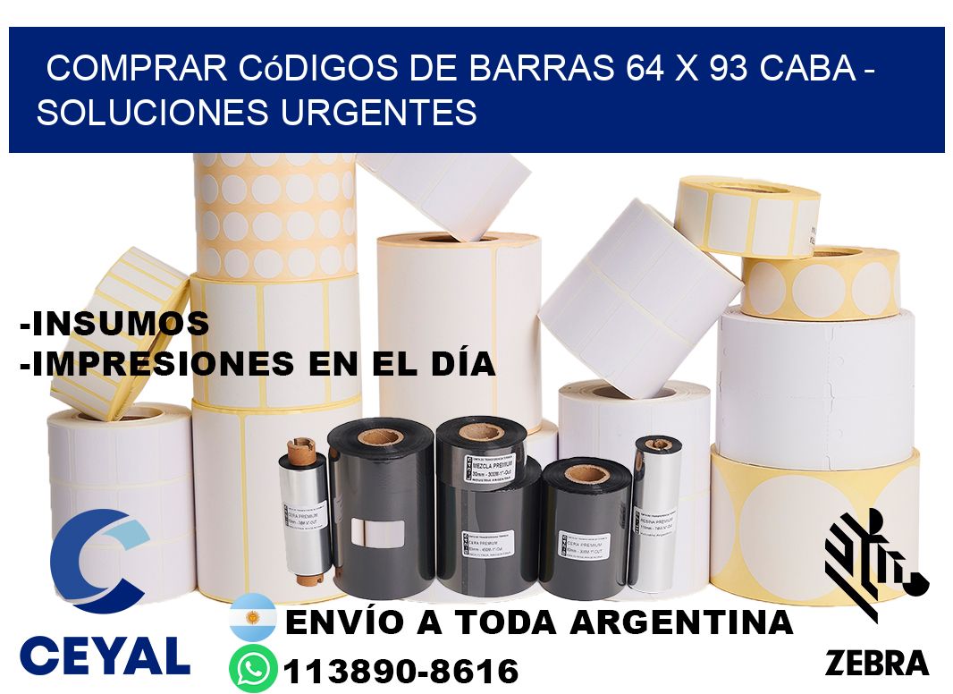 Comprar códigos de barras 64 x 93 CABA - soluciones urgentes