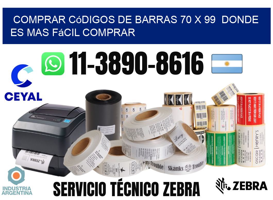 Comprar códigos de barras 70 x 99  Donde es mas fácil comprar