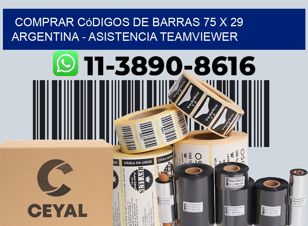 Comprar códigos de barras 75 x 29 argentina - asistencia teamviewer