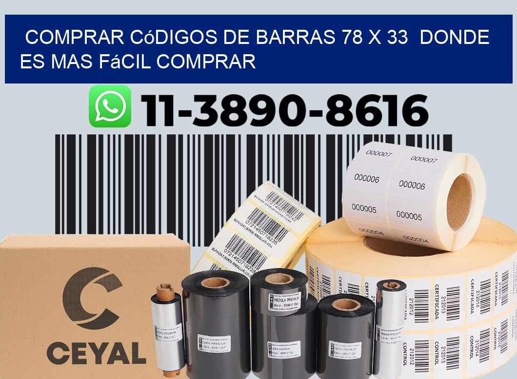 Comprar códigos de barras 78 x 33  Donde es mas fácil comprar