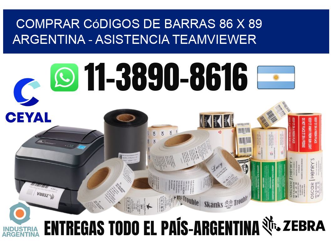 Comprar códigos de barras 86 x 89 argentina - asistencia teamviewer