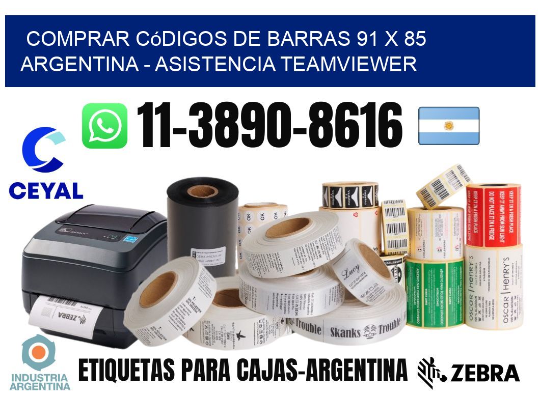 Comprar códigos de barras 91 x 85 argentina - asistencia teamviewer