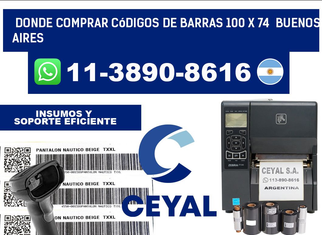 Donde Comprar códigos de barras 100 x 74 Buenos Aires