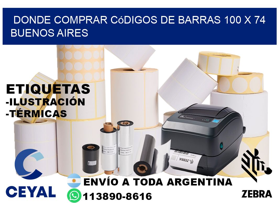 Donde Comprar códigos de barras 100 x 74 Buenos Aires
