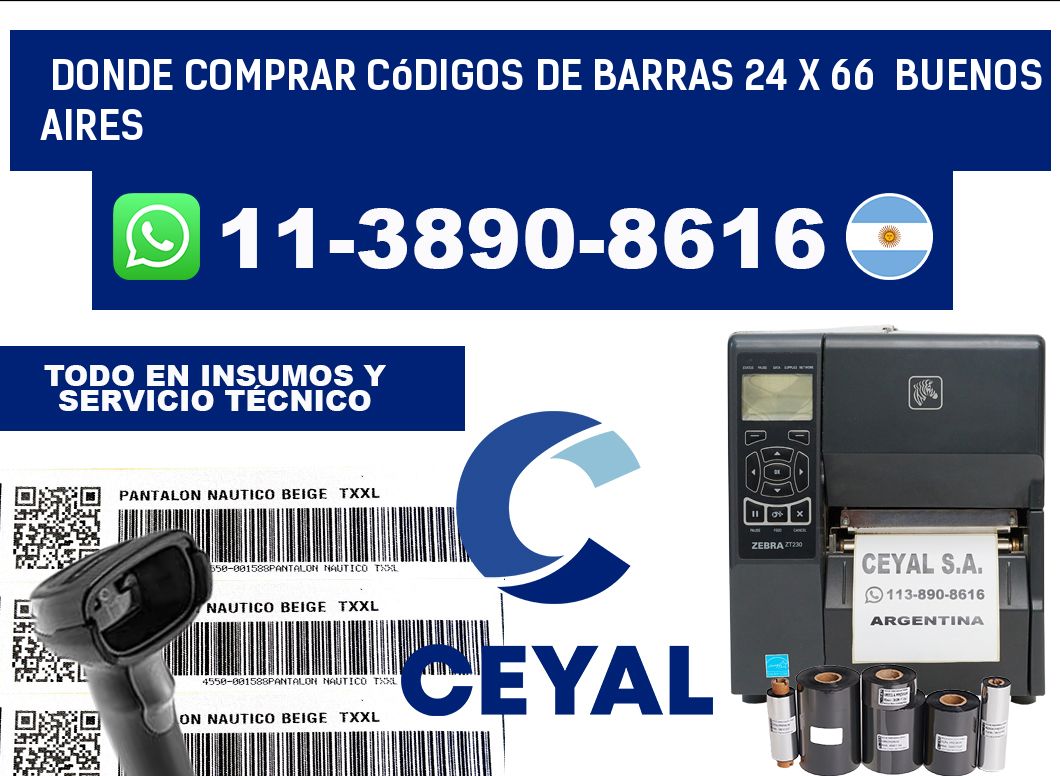 Donde Comprar códigos de barras 24 x 66  Buenos Aires