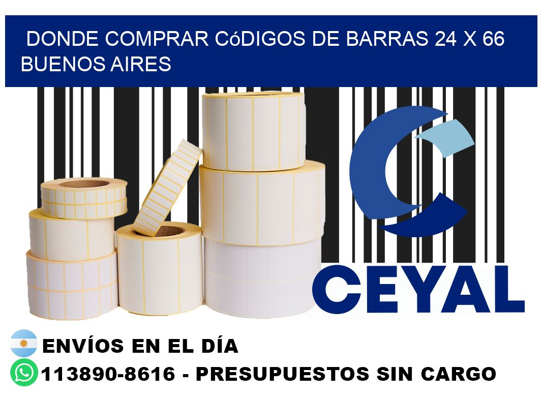 Donde Comprar códigos de barras 24 x 66  Buenos Aires