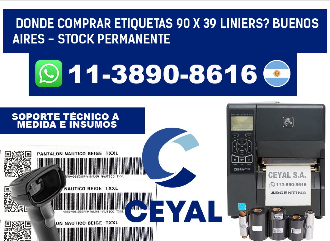 Donde Comprar etiquetas 90 x 39 LINIERS? Buenos Aires - Stock permanente