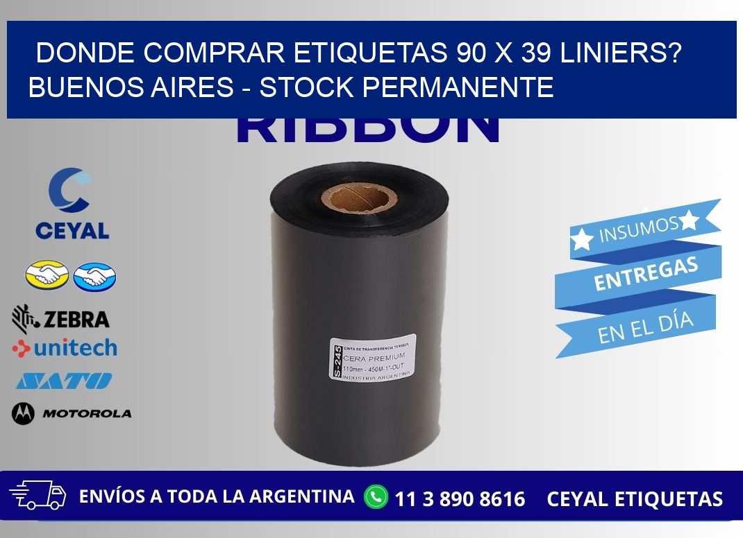 Donde Comprar etiquetas 90 x 39 LINIERS? Buenos Aires - Stock permanente