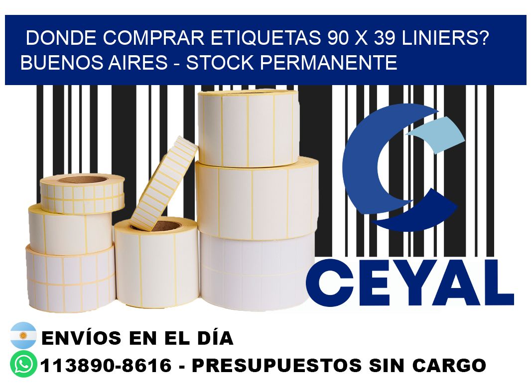 Donde Comprar etiquetas 90 x 39 LINIERS? Buenos Aires - Stock permanente