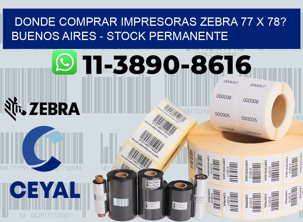 Donde Comprar impresoras zebra 77 x 78? Buenos Aires - Stock permanente