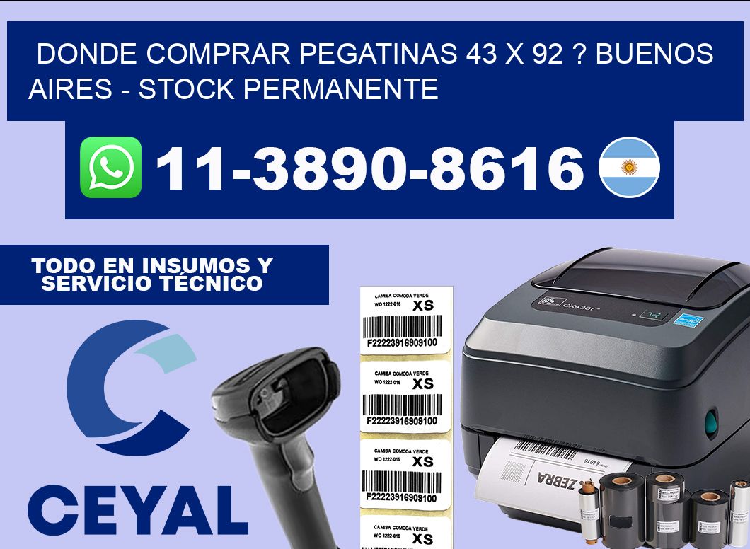 Donde Comprar pegatinas 43 x 92 ? Buenos Aires – Stock permanente
