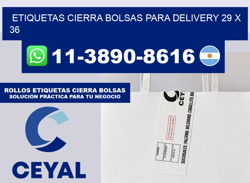 ETIQUETAS CIERRA BOLSAS PARA DELIVERY 29 x 36