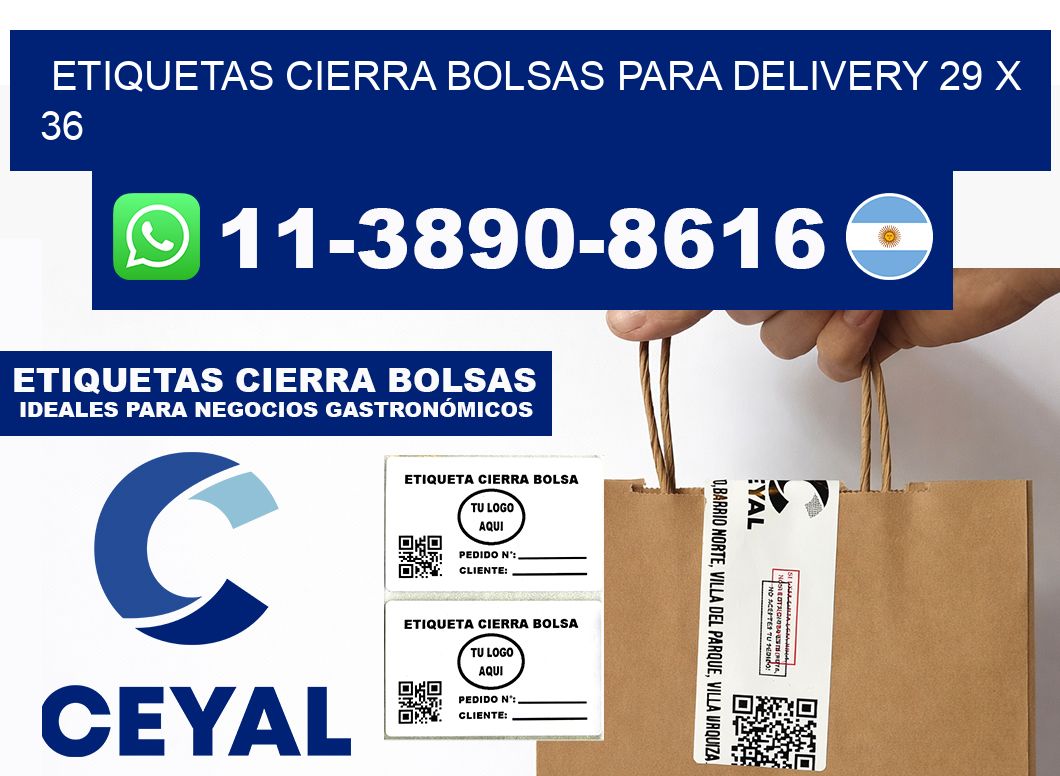 ETIQUETAS CIERRA BOLSAS PARA DELIVERY 29 x 36