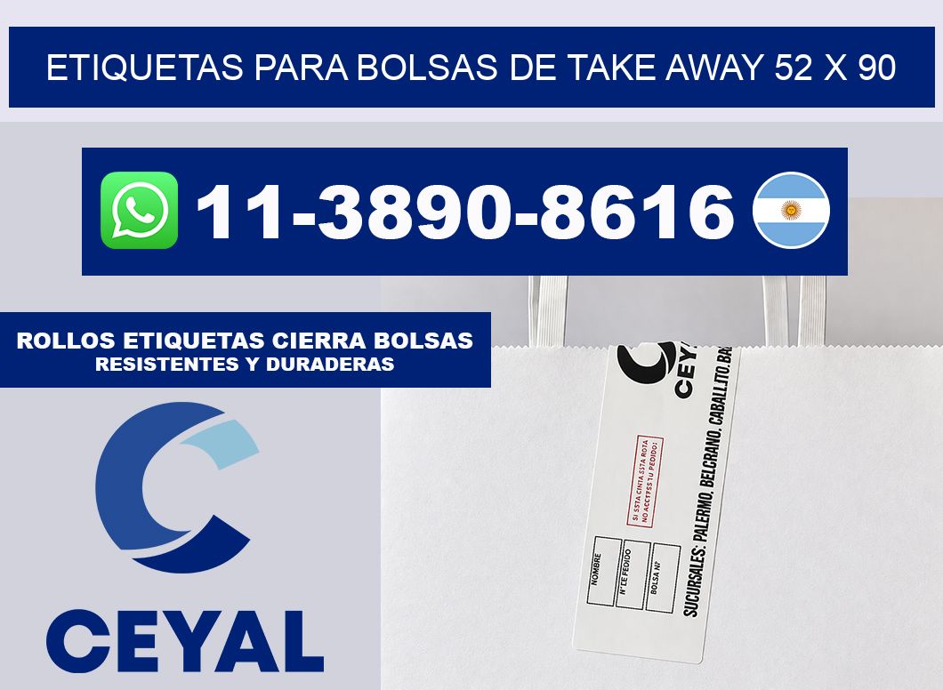 ETIQUETAS PARA BOLSAS DE TAKE AWAY 52 x 90