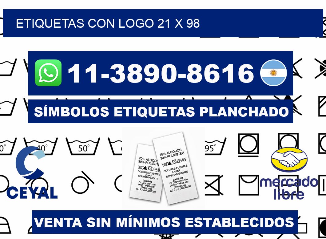 Etiquetas con logo 21 x 98