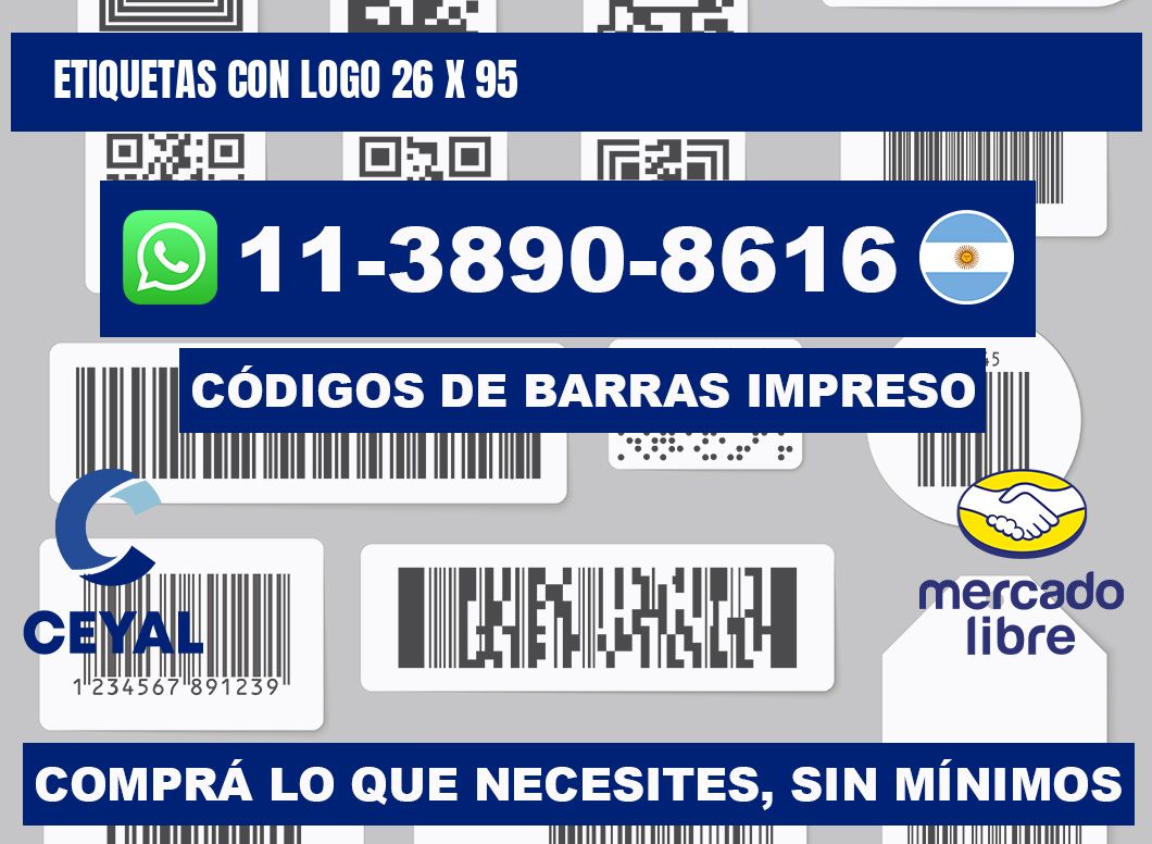 Etiquetas con logo 26 x 95