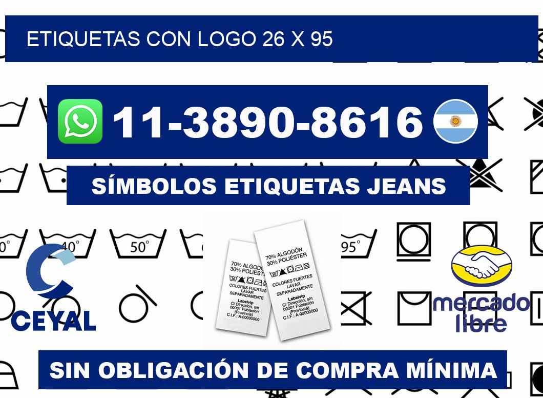 Etiquetas con logo 26 x 95