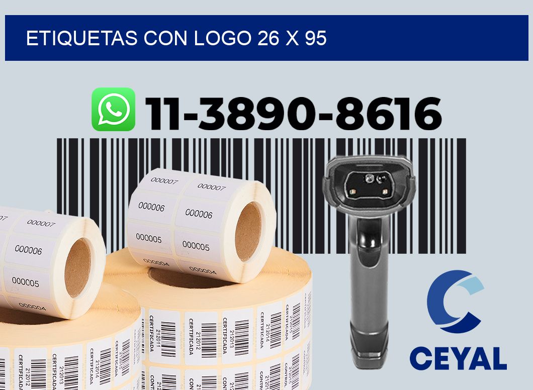 Etiquetas con logo 26 x 95