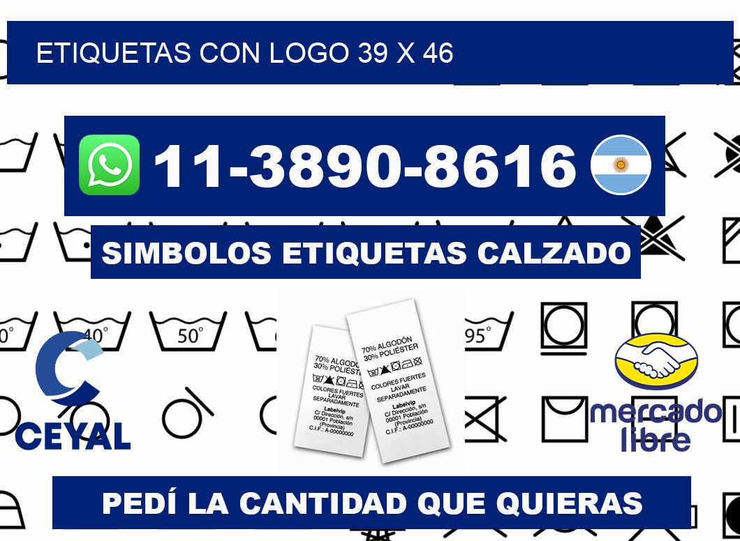Etiquetas con logo 39 x 46