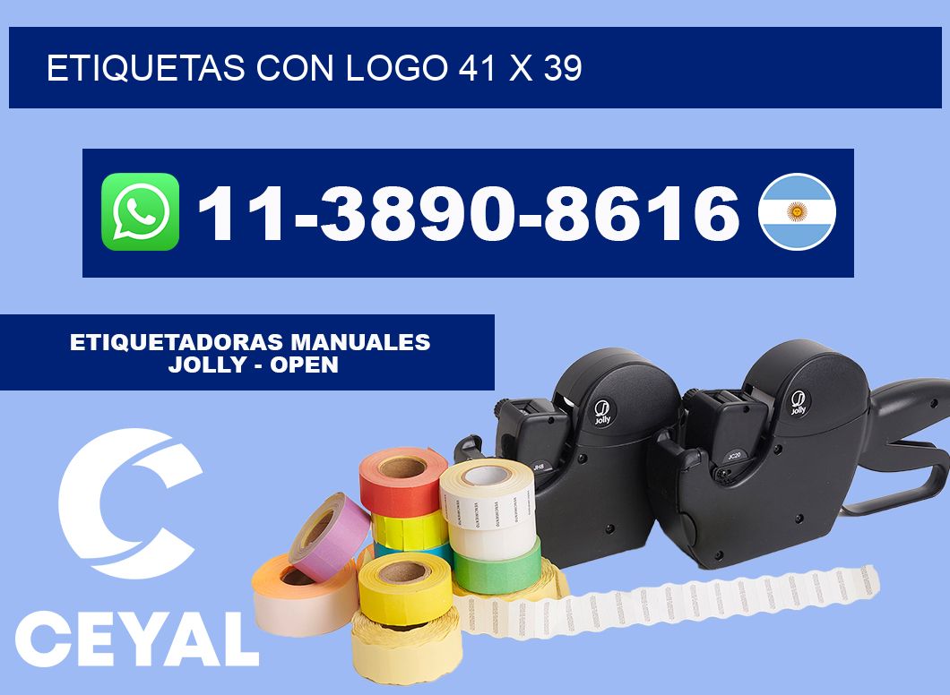 Etiquetas con logo 41 x 39