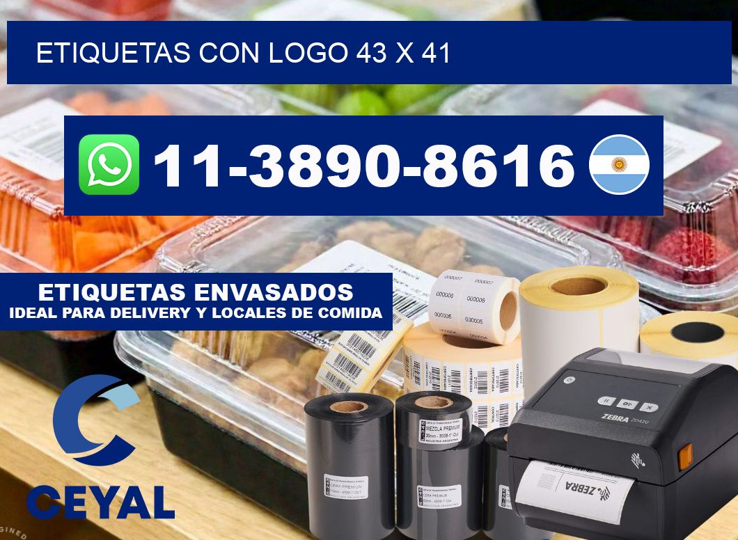 Etiquetas con logo 43 x 41