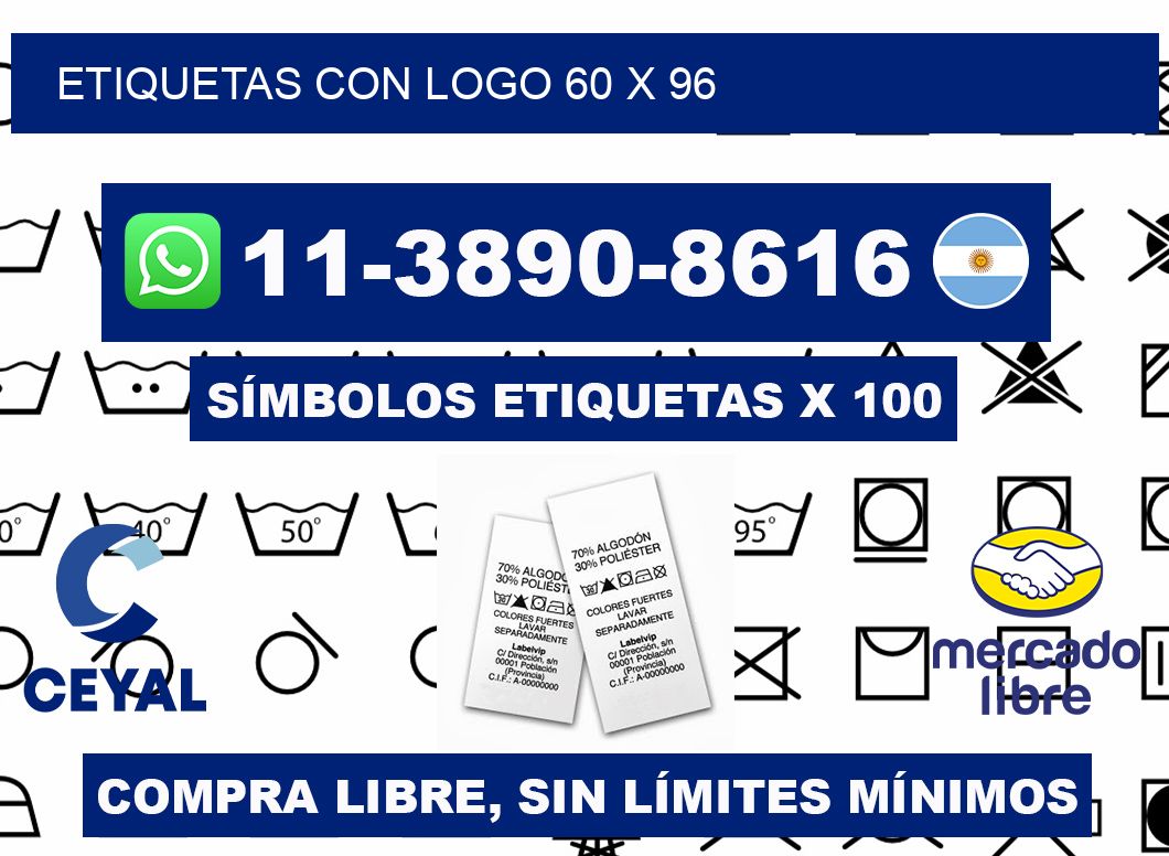 Etiquetas con logo 60 x 96