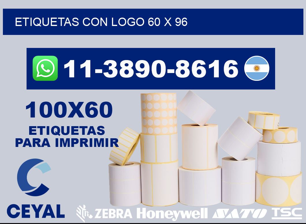 Etiquetas con logo 60 x 96