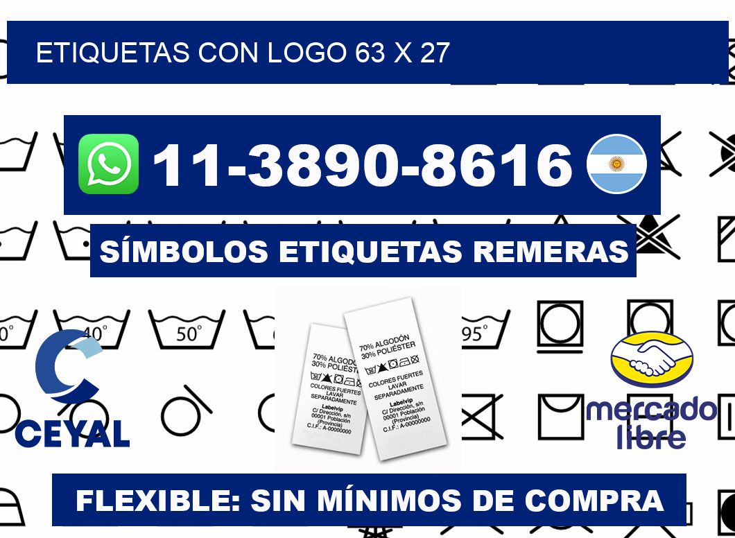 Etiquetas con logo 63 x 27