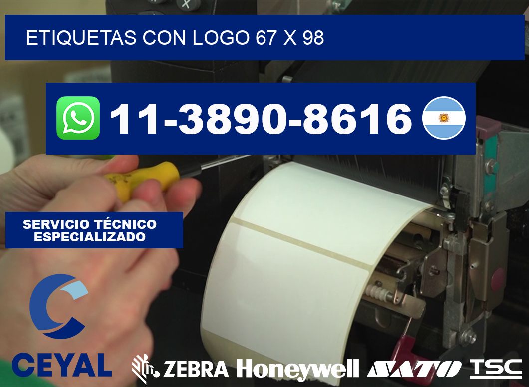 Etiquetas con logo 67 x 98