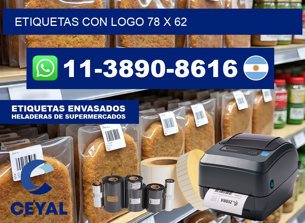 Etiquetas con logo 78 x 62