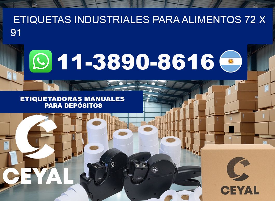 Etiquetas industriales para alimentos 72 x 91