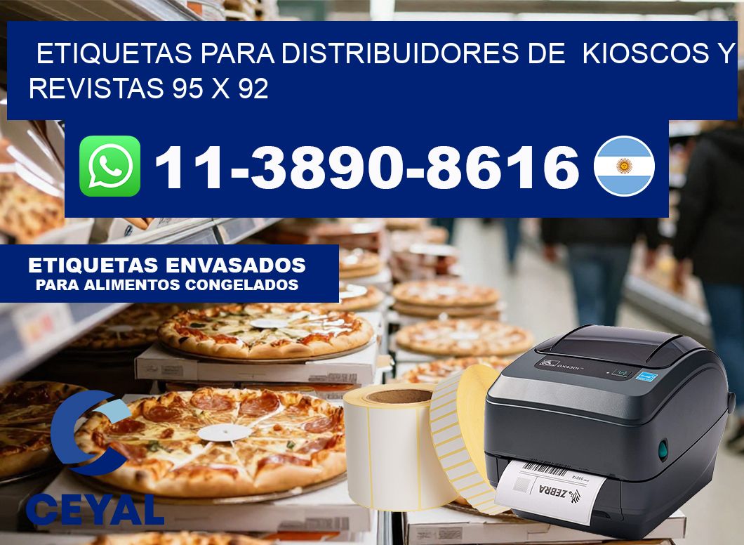 Etiquetas para distribuidores de  kioscos y revistas 95 x 92