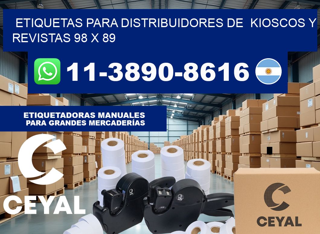 Etiquetas para distribuidores de  kioscos y revistas 98 x 89