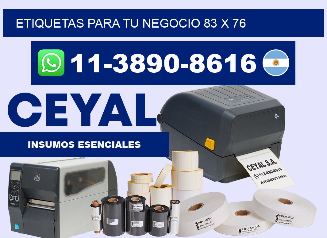 Etiquetas para tu negocio 83 x 76