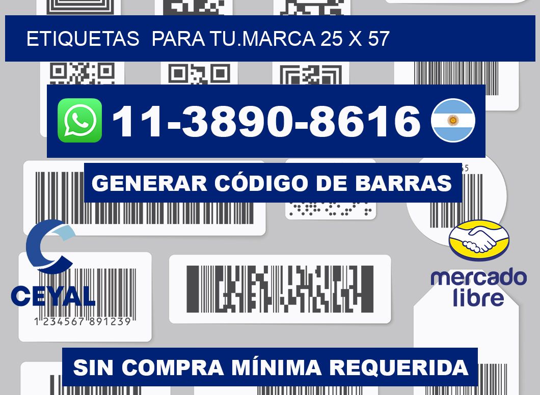Etiquetas  para tu.marca 25 x 57