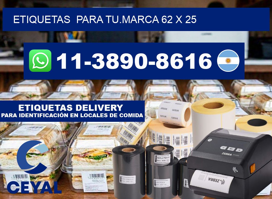 Etiquetas  para tu.marca 62 x 25