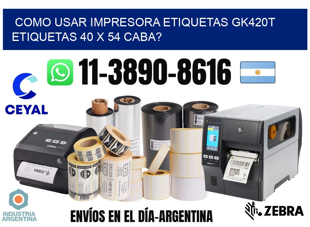 como usar impresora etiquetas gk420t etiquetas 40 x 54 CABA?