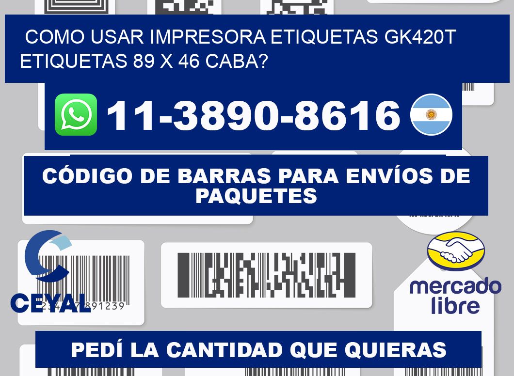 como usar impresora etiquetas gk420t etiquetas 89 x 46 CABA?