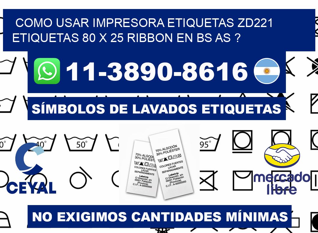 como usar impresora etiquetas zd221 etiquetas 80 x 25 ribbon en BS AS ?