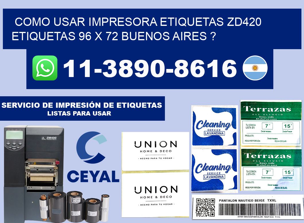 como usar impresora etiquetas zd420 etiquetas 96 x 72 Buenos Aires ?